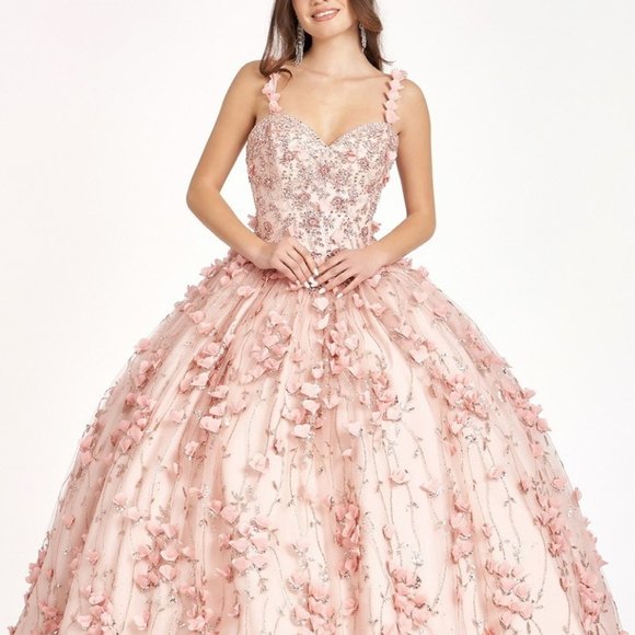 BLUSH Beads and Jewel Embellished Bodice Sweetheart Quinceanera Dress GL1959 - Picture 2 of 8